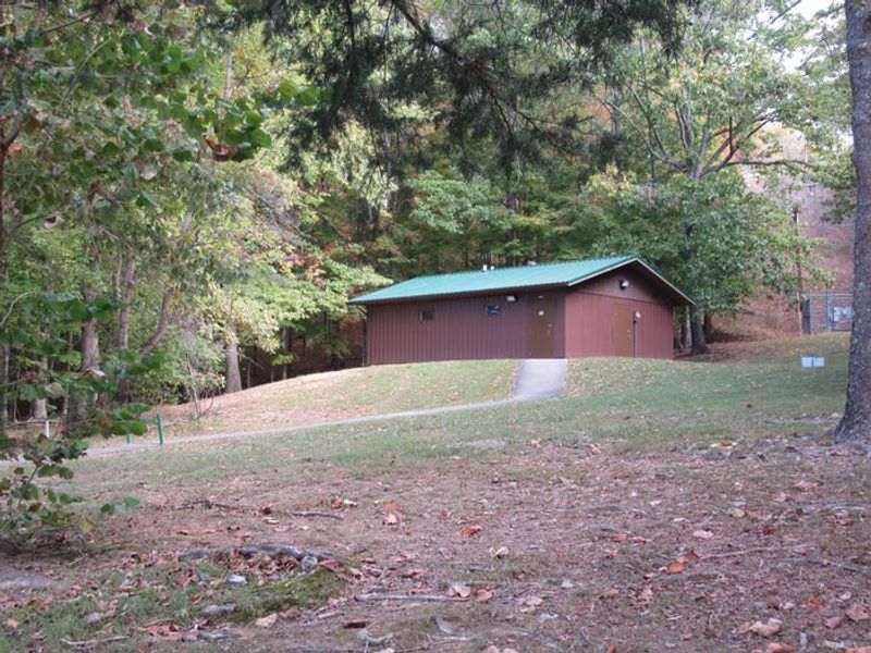 Showerhouse located near the beach, about 2 miles from the campground