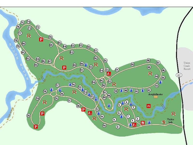 Union Creek Campground Map