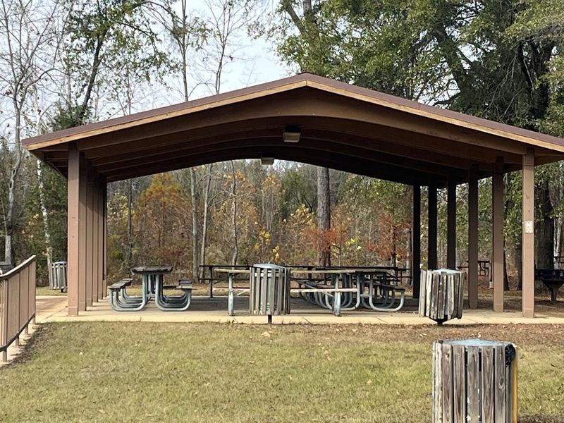 DeWayne Hayes Day Use shelters have access to part of the old river run of the Tennessee Tombigbee Waterway where many varieties of fish can be caught. 