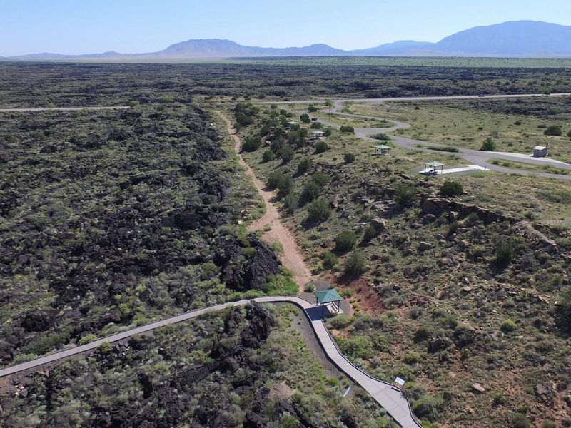Aerial view looking north towards highway 380.