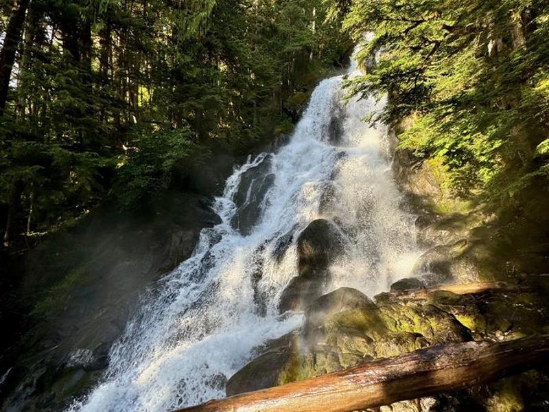 Waterfall hike from cabin