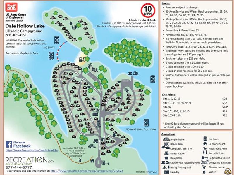LILLYDALE CAMPGROUND MAP