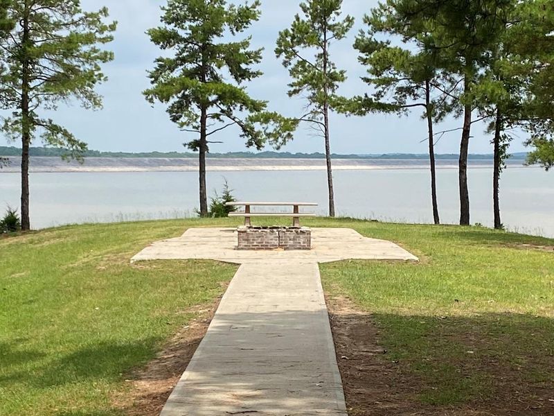 Beautiful view from Eagle Point Campground's fire pit area.