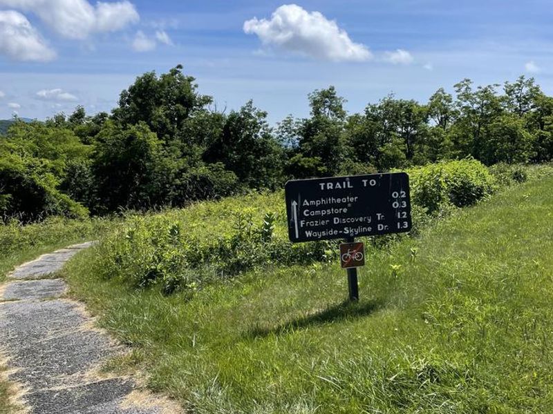 A photo of trail nearby facility of Loft Mountain Campground