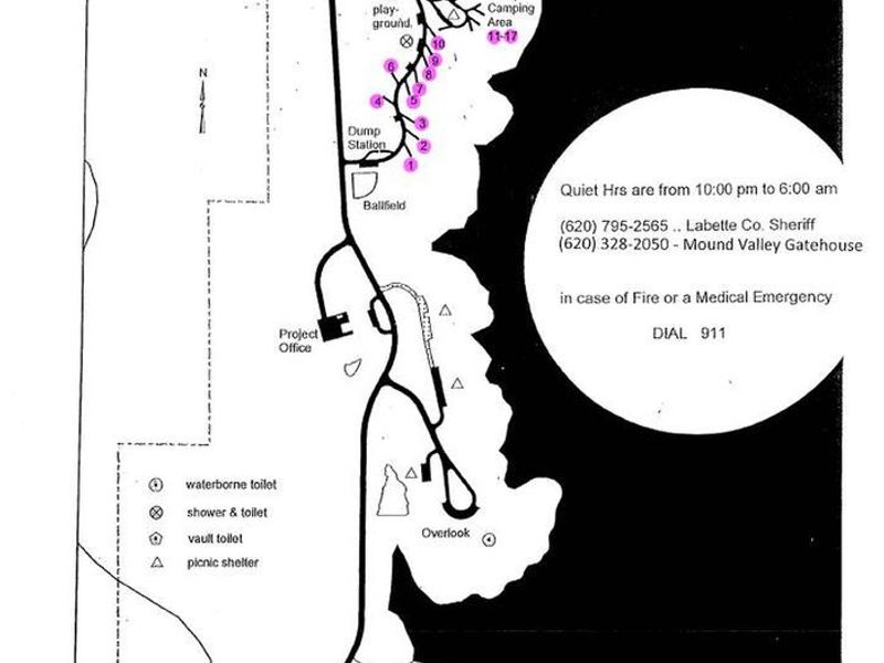 Cherryvale Campground Amenities Map