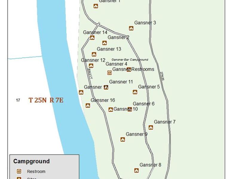 Map of Gansner Bar Campground