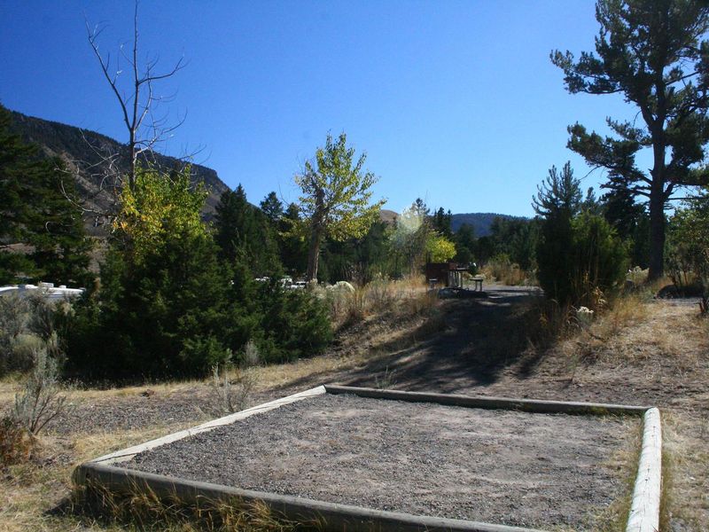 Tent pad at Mammoth Campsite #85