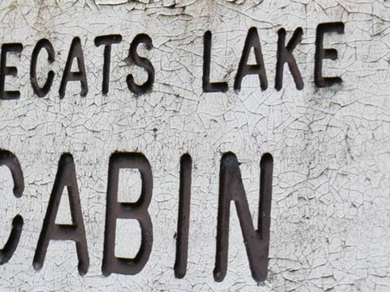 Checats Lake Cabin Sign