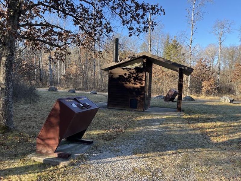 A photo of facility Gabions Campground with vault toilet 