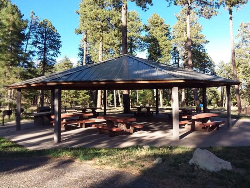 Group site Shade Structure at Jacob Lake.