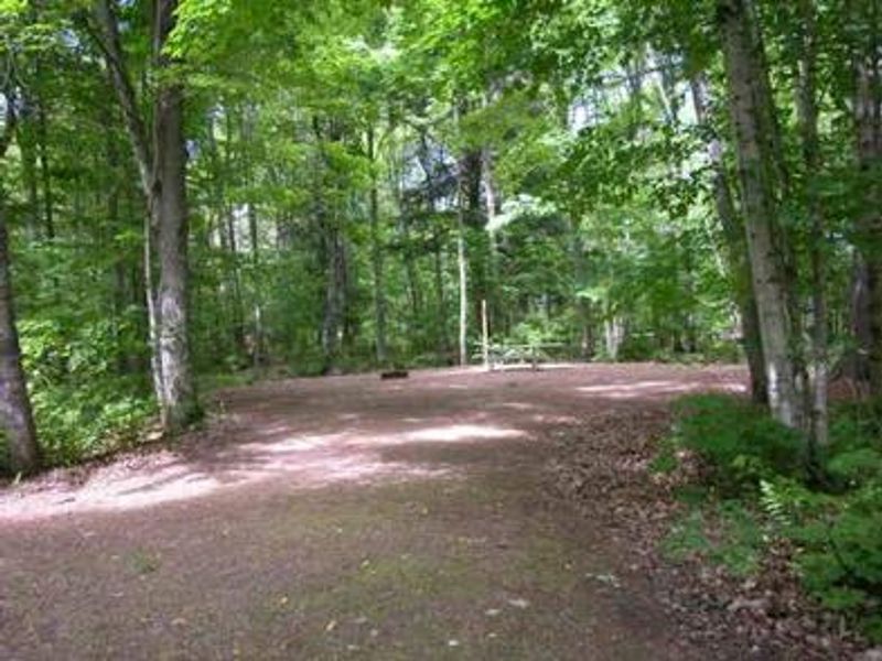 One of many sites located in AuTrain Lake Campground