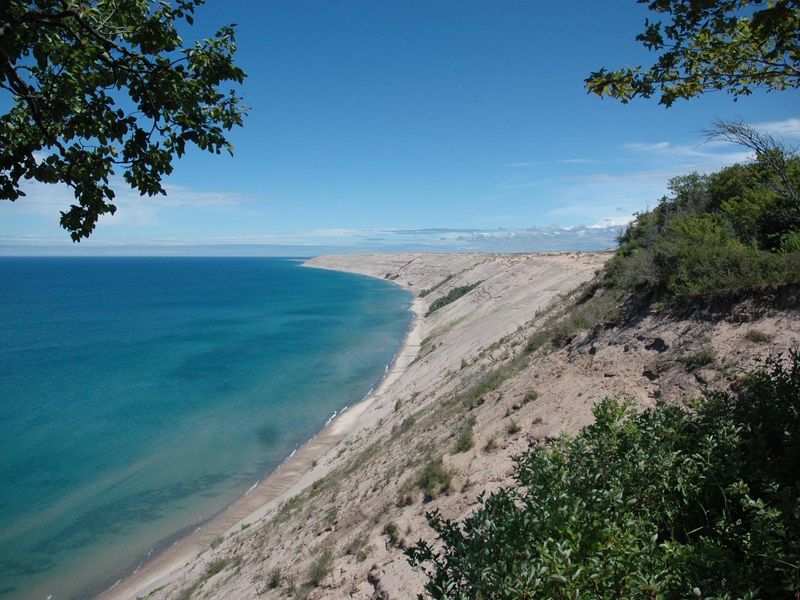 View on the Grand Sable Dunes from the Logslide