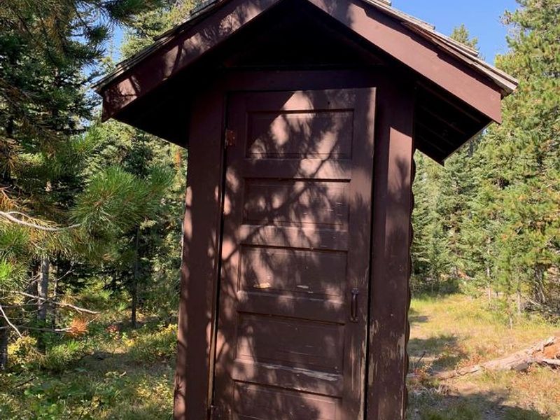 outhouse located near the cabin