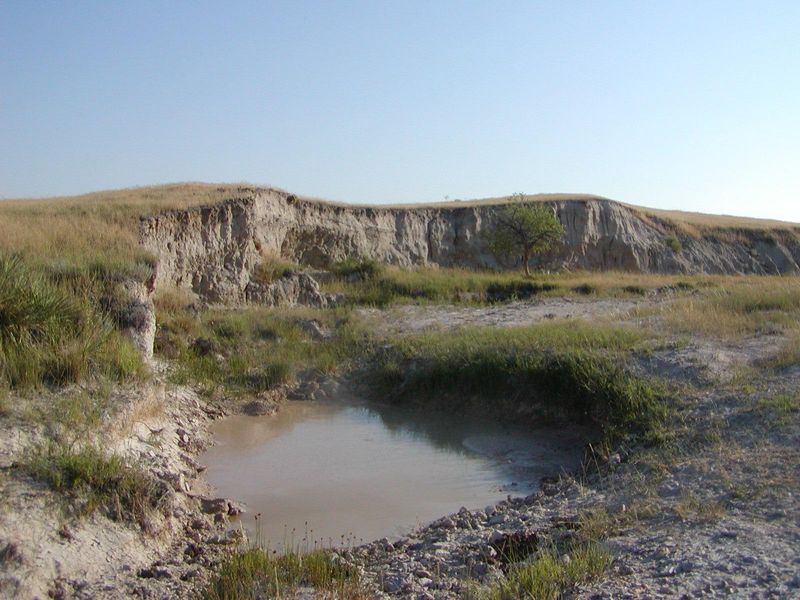 No water in the Badlands is potable. Bring everything you need.
