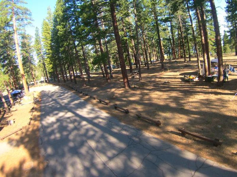 Aerial view of the tent camping only grounds