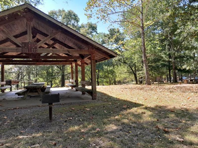 Picnic pavilion at Little Pines Day Use Area