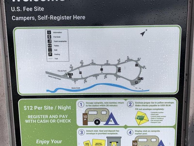 Mount Prindle Campground Fee Sign
