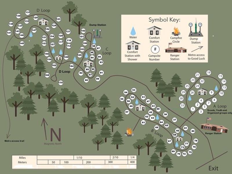 Map of the Greenbelt Park Campground Greenbelt, Maryland - Not every site is on the map but it gives you general location of each site. 