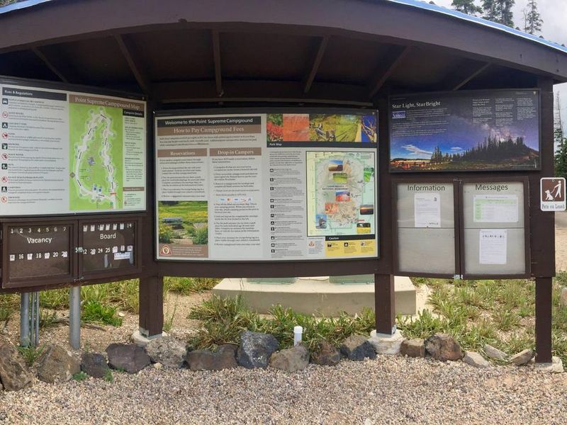 Campground check-in kiosk. 