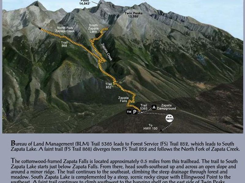Zapata Falls Recreation Area Map & Info