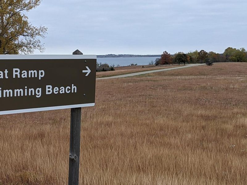 East Rolling Hills - Boat Ramp & Swimming Beach Sign