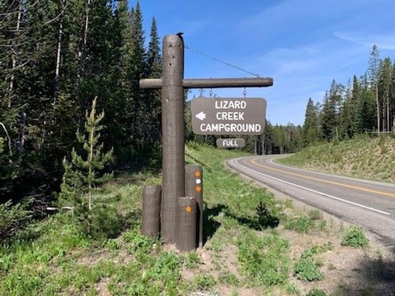 View of Entrance Sign to Lizard Creek Campground.