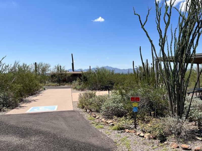 A photo of ADA accessible RV site at TWIN PEAKS CAMPGROUND