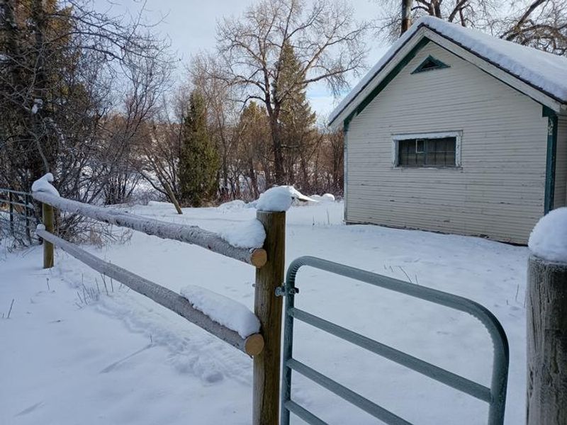 Winter Picture of the Cabin. Cannot be accessed by car. 