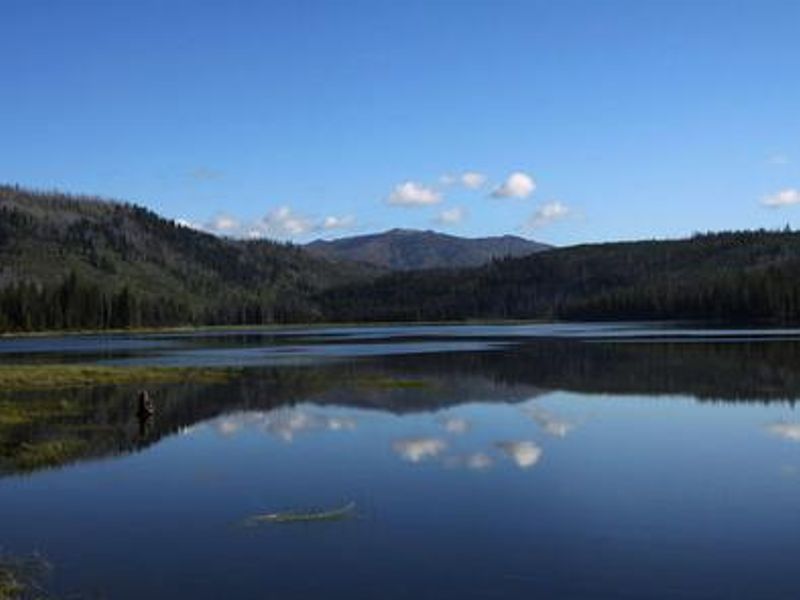 A calm morning on Upper Payette Lake.