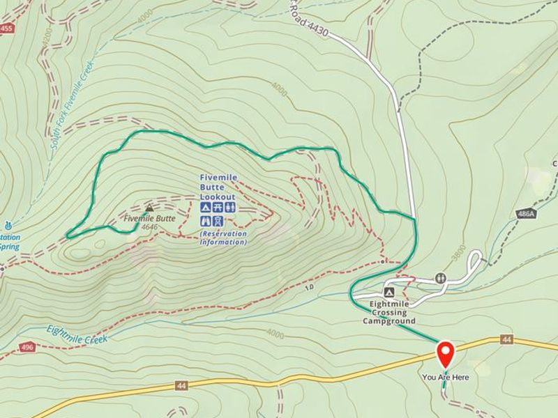 Winter access for Fivemile Lookout.