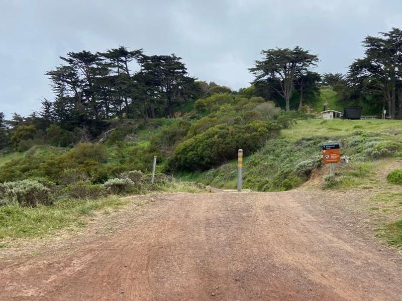 Entrance to Bicentennial Campground from Conzelman Road