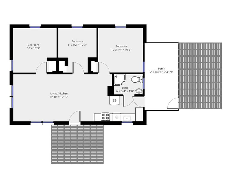 Bay View House offers a spacious floor plan for guests