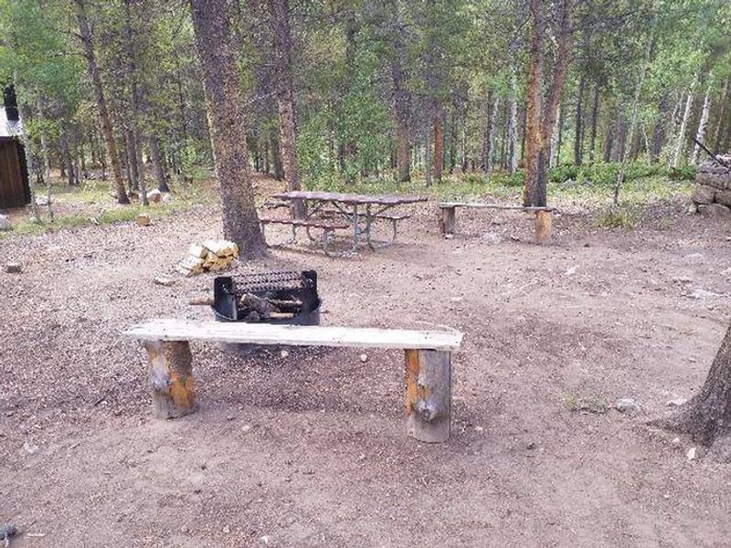 Crescent Mining Cabin fire ring