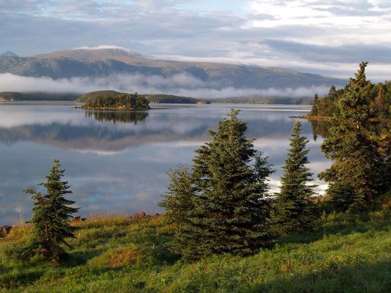 View of the Bay of Islands from Fure's Cabin.