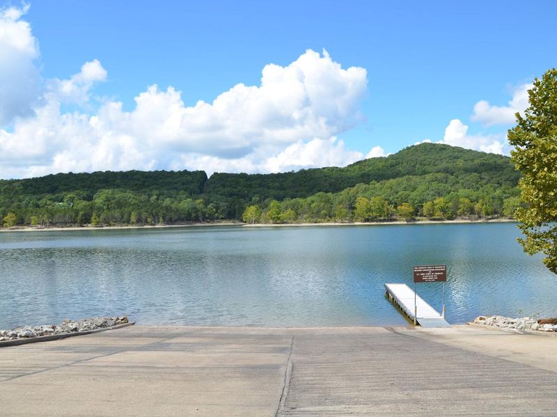 One of two boat ramps.