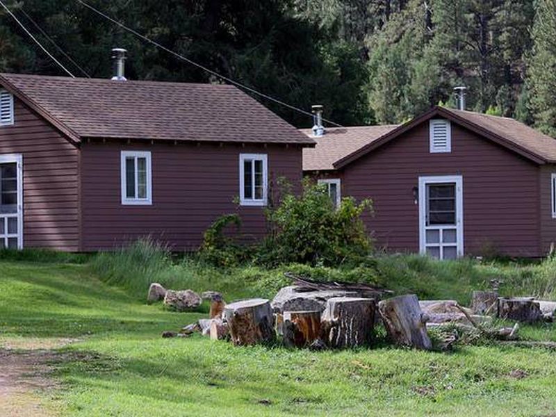 Cabins are close to one another and easy walking distance to bathhouse and kitchen