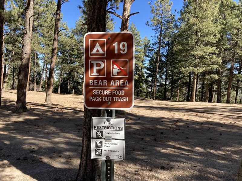 Example of a Designated Dispersed Site sign