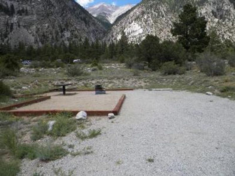 Campsite with Chalk Cliffs in background