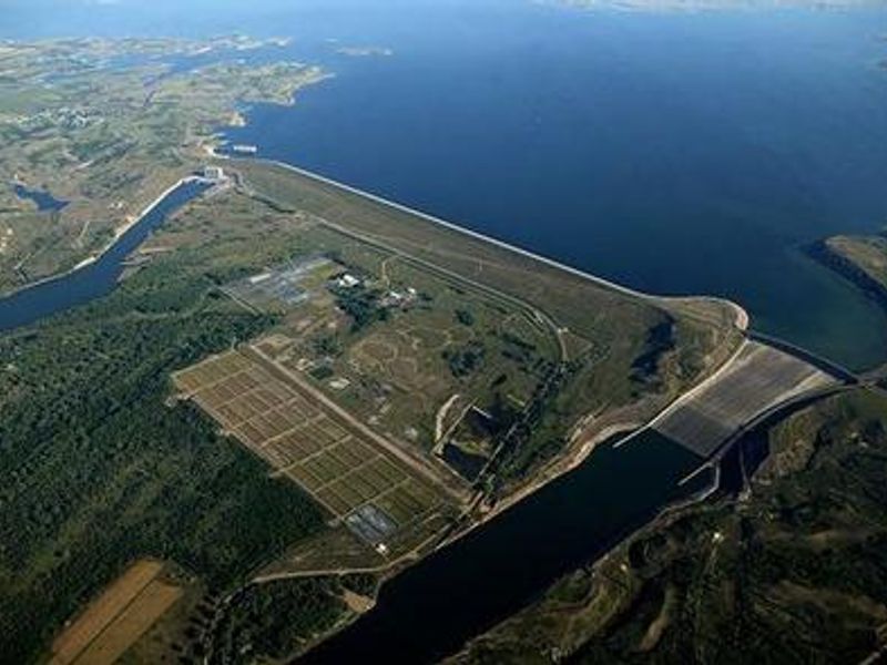 Garrsion Dam and Lake Sakakawea Aerial Photo