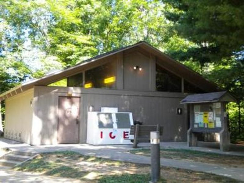 Bathroom and information board