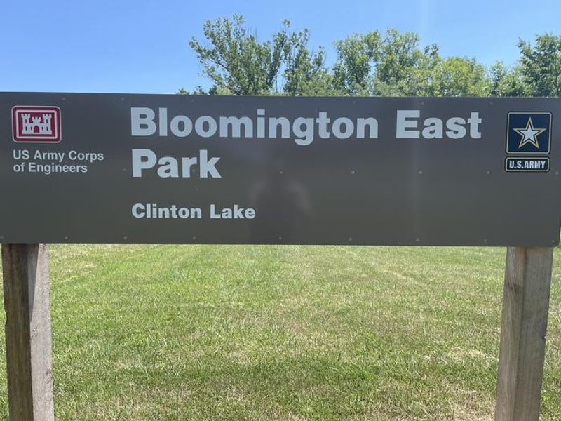Bloomington East Park entrance sign