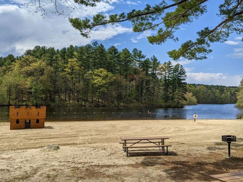 The swimming beach and picnic area at Buffumville Lake Park is owned and operated by the U.S Army Corps of Engineers. 