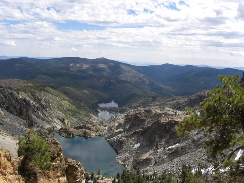 Sardine Lakes, view from the Sierra Buttes