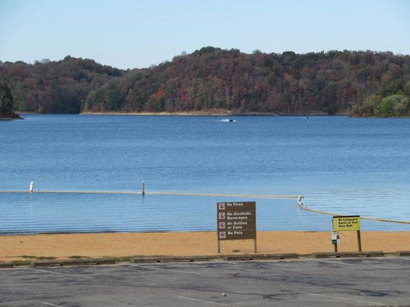 Beach located about 2 miles from campground