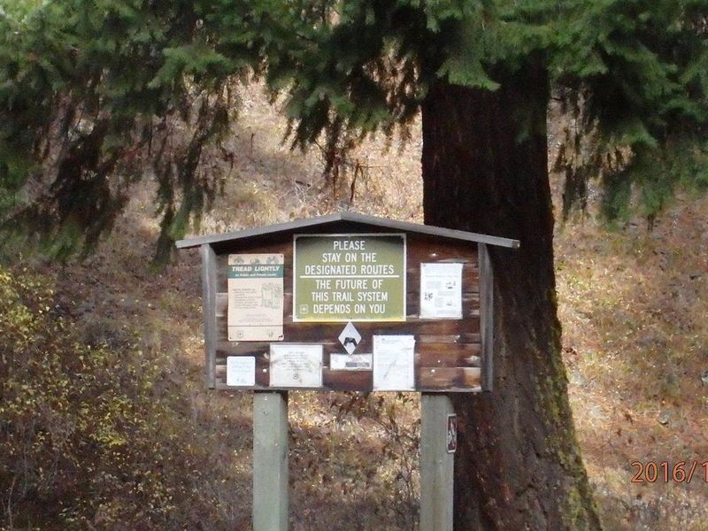 Motorcycle trail adjacent to campground