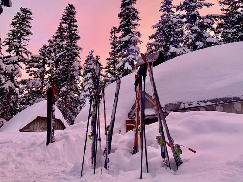 Sunsets and ski in, ski out