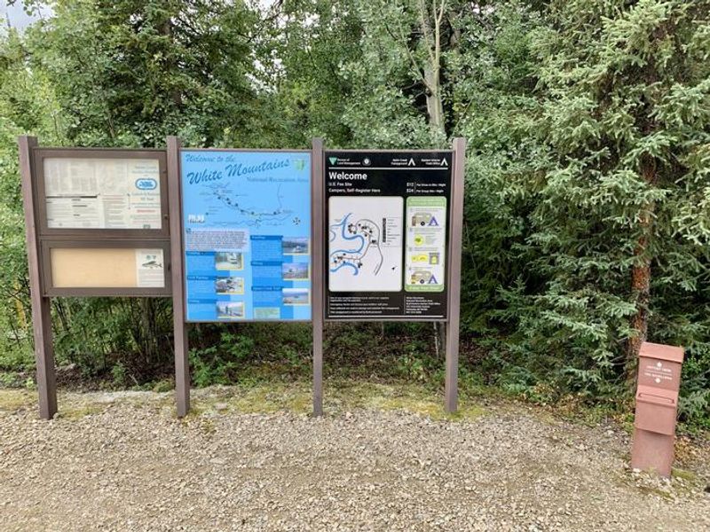 Ophir Creek Interpretation and Fee signs