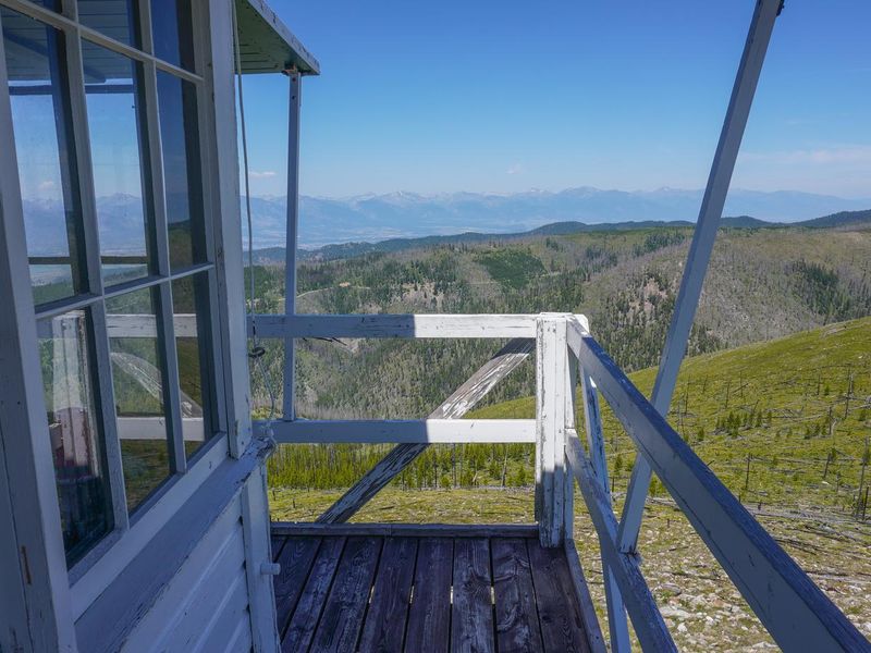 View to valley from catwalk