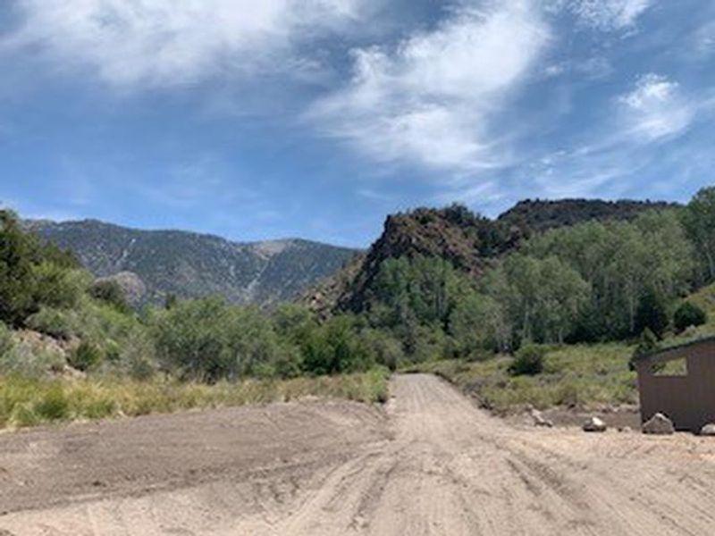 View from the middle of the campground, looking at the High Schells Wilderness.