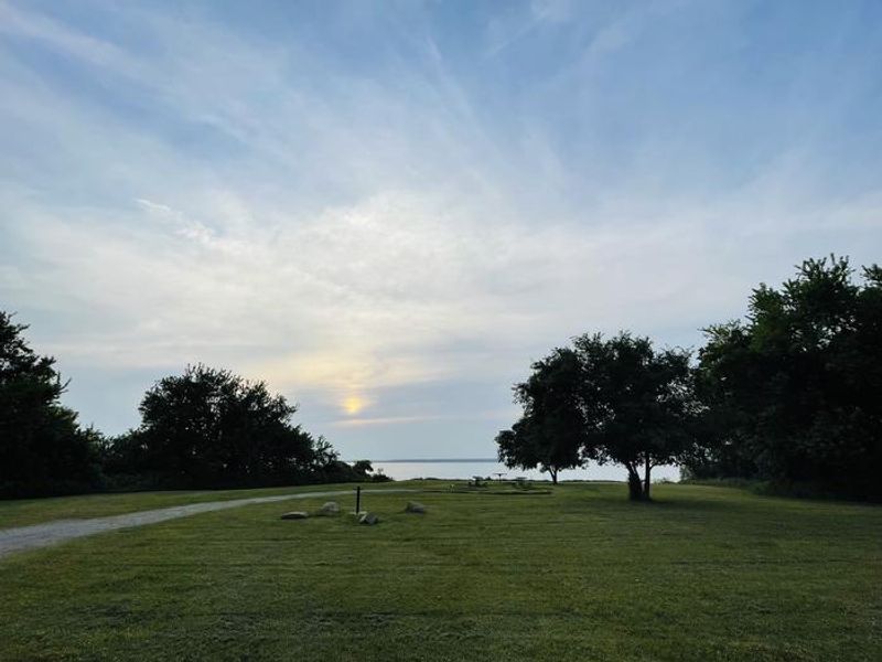 A photo of facility BURNS RUN WEST with Picnic Table, Waterfront